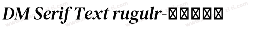 DM Serif Text rugulr字体转换